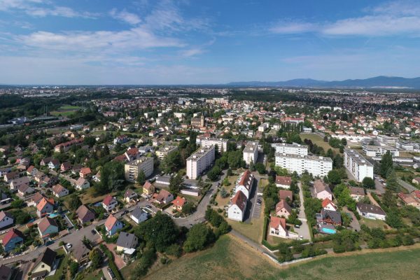 Photo de la ville d'Illzach en drone